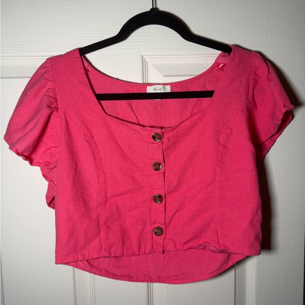 Button Up Crop Top